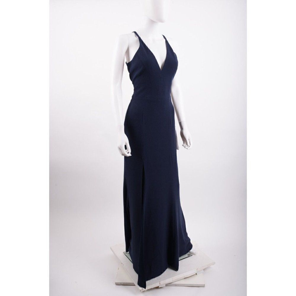 Dress The Population Womans Iris Evening Gown Dress Sz M Midnight Navy Blue NWT - Picture 3 of 7